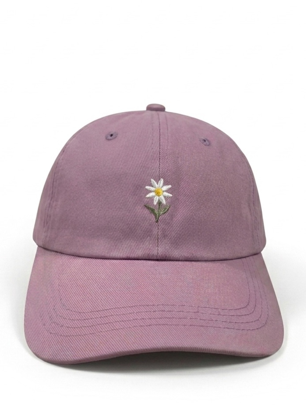 Womens Baseball hat embroidered Flower OS NEW